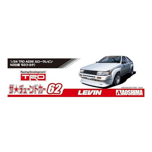 Aoshima 1/24 Scale Kit 57988 TRD AE86 Corolla Levin N2 Ver. '83 (Toyota)