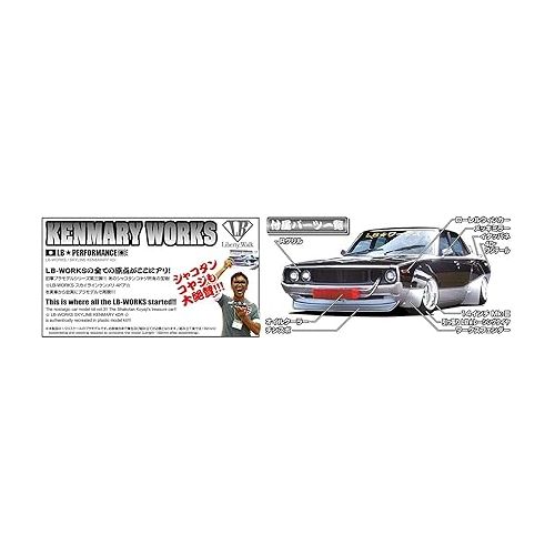  Aoshima Bunka Kyozai Liberty Walk Series No.3 Nissan Skyline Kenmeri 4Dr Plastic Model