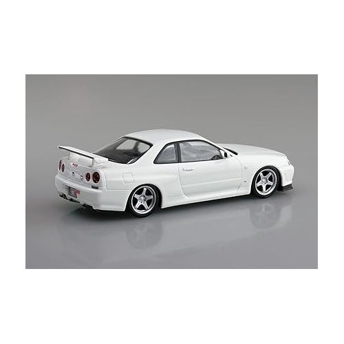  Aoshima Nissan R34 Skyline GTR Custom Wheel (White Pearl) 1:32 Scale Model Kit