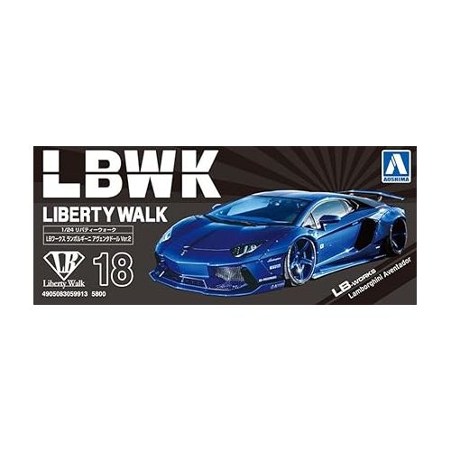  Aoshima LB Works Lamborghini Aventador (Ver. 2) 1:24 Scale Model Kit