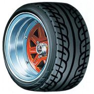 Aoshima 55458 Tuned Parts 89 1/24 Mark III Short Rim 14inch Tire & Wheel Set