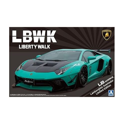  Aoshima LB Works Lamborghini Aventador (Limited Edition) 1:24 Scale Plastic Model kit