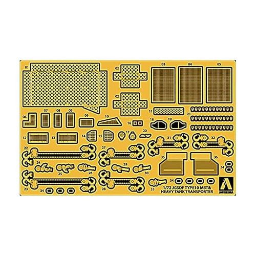  Aoshima 54321 AFV Series No. 16 JGSDF Type 10 Tank w/Type 73 Extra Large Semi-Trailer Truck 1/72 kit - Plastic Model Building Kit # 54321