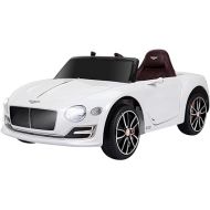 Aosom Licensed Bentley EXP12 Kids Electric Car with Parent Remote Control, 12V Ride on Car with Butterfly Doors, Startup Sound, Suspension, MP3 Player, Songs, Horn, Lights, White