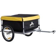 Aosom Bicycle Cargo Trailer, Two-Wheel Bike Luggage Wagon Trailer with Removable Cover