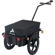 Aosom Bicycle Cargo Trailer with Removable Box and Waterproof Cover, Bike Wagon Trailer with Two 16in Wheels