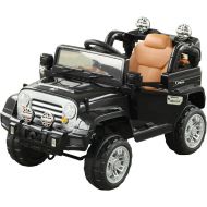 Aosom 12V Kids Electric Battery Powered Ride On Toy Off Road Car Truck w Remote Control - White