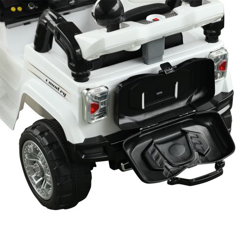  Aosom 12V Kids Electric Battery Powered Ride On Toy Off Road Car Truck w Remote Control - White