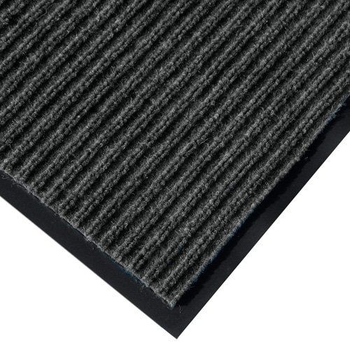  Apache Mills Rib Commercial Carpeted Indoor and Outdoor Floor Mat, Pepper, 4-feet by 6-Feet