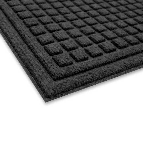  Apache Mills Eco Mat Squares Entrance Door Mat, 4-feet by 6-Feet, Onyx