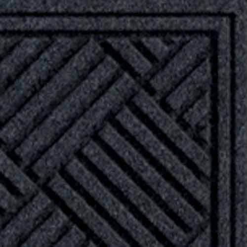  Apache Mills Textures Crosshatch Entrance Mat, 3-Feet by 5-Feet, Charcoal