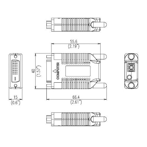  Apantac DVI-XX-SC - Single Link DVI-D Extender (Tx and Rx Without Fiber)