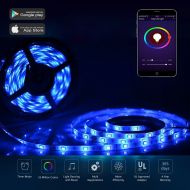 Apatner Wifi Strip Lights Compatible Alexa Wireless Smart RGB Led Light strip 300leds SMD5050 33FT Lights,Working with Android and iOS, Google Home Assistant(33FT/REEL)