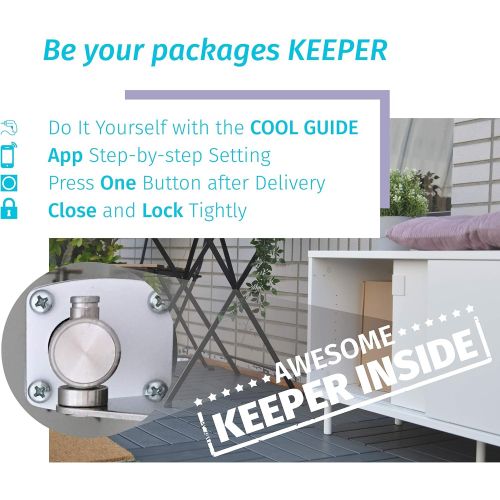  Apera Keeper Parcel Anti-Theft Kit - DIY Remote System for Automated Theft Proof Locker with Wi-Fi Control and Smartphone App - Secure Storage for Amazon Package Deliveries (XS, Bl