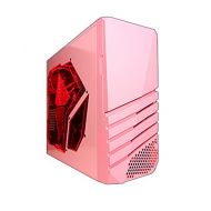 Apevia X-PIONEER-PK ATX Mid Tower Gaming Case w/ Large Red Tinted Side Window, 1 x 120mm Red LED Fan(Can Install up to 6 Fans), Top 2 x USB3.0 + 2 x HD Audio Ports, Fits Video Card