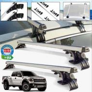 Apex Car Top Luggage Cross Bar Aluminum Roof Rack Carrier Skidproof with 3 Clamps For Ford F-150 F-350 F-450