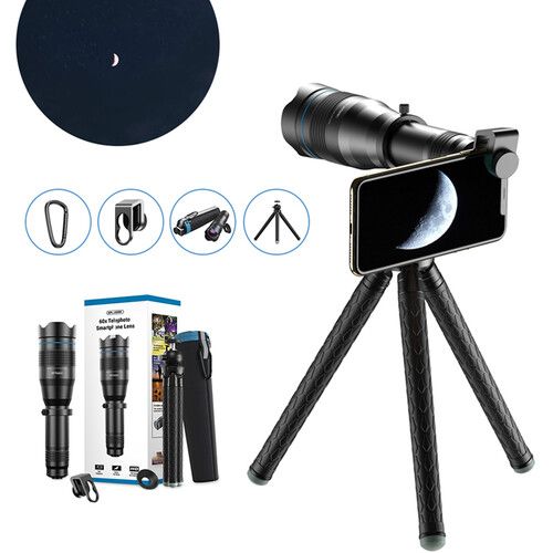  Apexel 60x Telephoto Lens Kit with Remote Control and Tripod