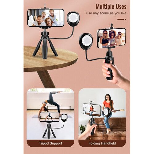  Apexel Mini Tabletop Tripod with LED Light