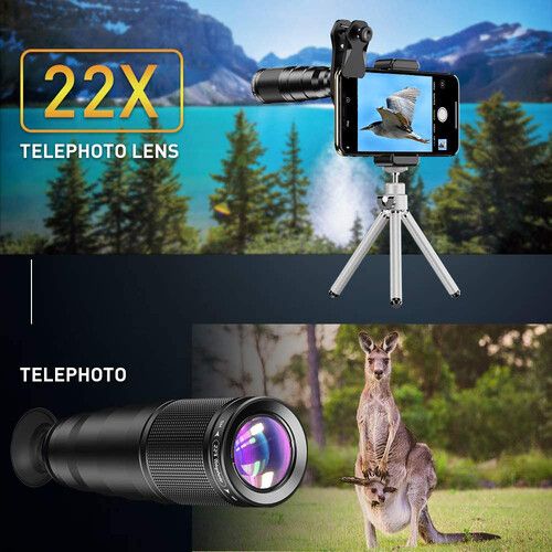  Apexel 4-in-1 Smartphone Lens with Tripod