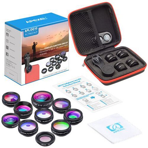  Apexel 10-in-1 Smartphone Lens Kit