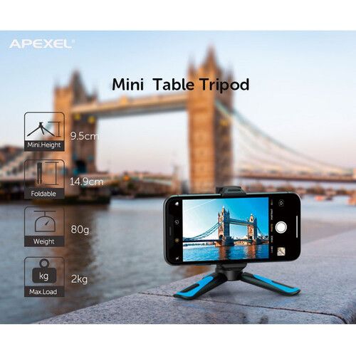  Apexel Mini Tripod/Hand Grip with Smartphone Holder