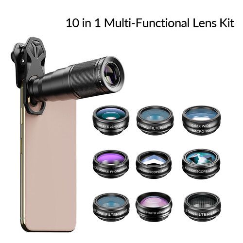  Apexel Multi-Functional 10-in-1 Lens Kit