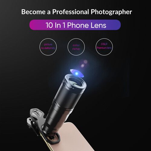  Apexel Multi-Functional 10-in-1 Lens Kit