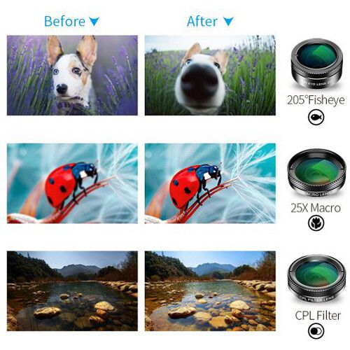  Apexel 6-in-1 Smartphone Lens Kit