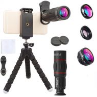 Apexel 4-in-1 Lens Kit + Mini Tripod for Smartphones