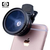 Apexel Phone Camera Lens (2-in-1 Lens Kit) 120° Wide Angle Lens + a 12.5x Macro Lens - Universal Clip on Lens for iPhone, Android, Smartphones, and other devices