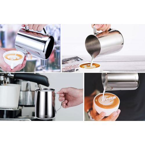  Apexstone Espresso Steaming Pitcher 32 oz,Espresso Steaming Pitcher 32 oz,Coffee Milk Frothing Cup,Coffee Steaming Pitcher 32 oz/950 ml