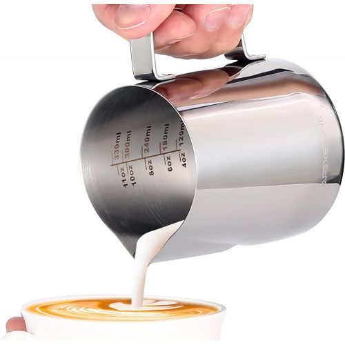  Apexstone 12 oz Espresso Steaming Pitcher,Espresso Milk Frothing Pitcher 12 oz,Coffee Milk Frothing Cup,Coffee Steaming Pitcher 12 oz/350 ml