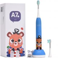 Apiyoo Kids Electric Toothbrush, A7 Wireless Rechargeable Sonic Electric Toothbrushs, IPX7 Waterproof...