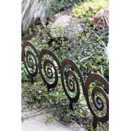 ApocalypseFab 7 Spiral Garden Stake, Steel Garden decor, planter edge, Garden edging