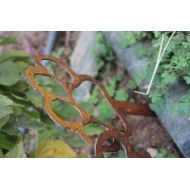 /ApocalypseFab Paw Print Garden Stake, Steel Garden decor, planter edge, Garden edging