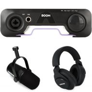 Apogee Boom 2x2 USB-C Audio Interface and Shure MV7X Dynamic Broadcast Microphone Bundle