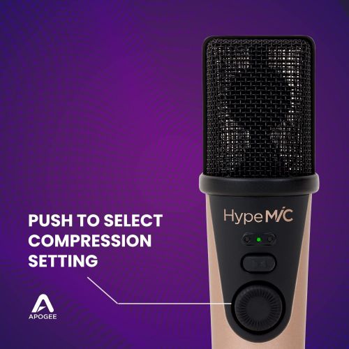  [아마존베스트]Apogee Hype Mic - USB Microphone with Analog Compression for Capturing Vocals and Instruments, Streaming, Podcasting, and Gaming, Made in USA