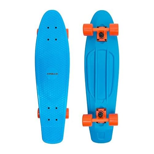  Apollo Fancy Skateboard, Vintage Mini Cruiser, Komplettboard, 22.5inch (57,15 cm), Mini-Board mit Holz Oder Kunstsoff Deck mit und Ohne LED Wheels