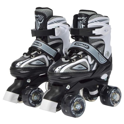 Apollo Super Quad X Pro, LED Rollschuhe fuer Kinder und Jugendliche, ideal fuer Anfanger, komfortable Roller-Skates fuer Madchen und Jungen