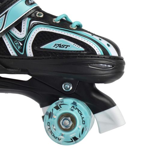  Apollo Super Quad X Pro, LED Rollschuhe fuer Kinder und Jugendliche, ideal fuer Anfanger, komfortable Roller-Skates fuer Madchen und Jungen