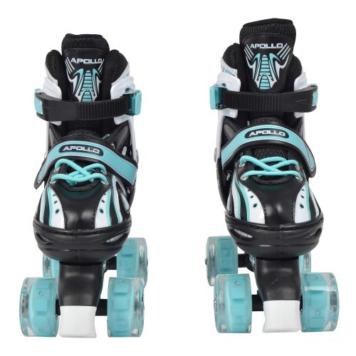  Apollo Super Quad X Pro LED Roller Skates for Children and Teenagers Ideal for Beginners Comfortable Roller Skates for Girls and Boys, S (31-34)