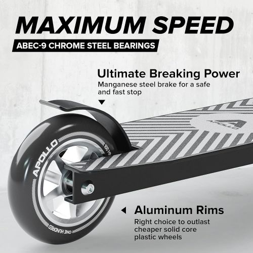  APOLLO Pro Scooter Genius 4.0 - Pro Scooters for Teens, Adults and Kids - Cool Trick Scooters for Stunts, Freestyle Stunt Scooter, BMX Scooter, 220LBS