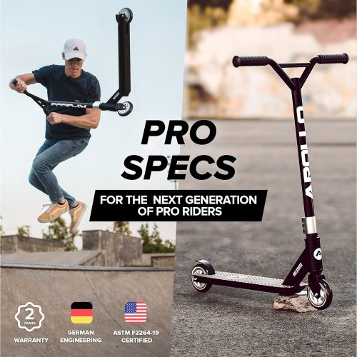  APOLLO Pro Scooter Genius 4.0 - Pro Scooters for Teens, Adults and Kids - Cool Trick Scooters for Stunts, Freestyle Stunt Scooter, BMX Scooter, 220LBS