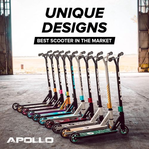  APOLLO Pro Scooter Genius 4.0 - Pro Scooters for Teens, Adults and Kids - Cool Trick Scooters for Stunts, Freestyle Stunt Scooter, BMX Scooter, 220LBS