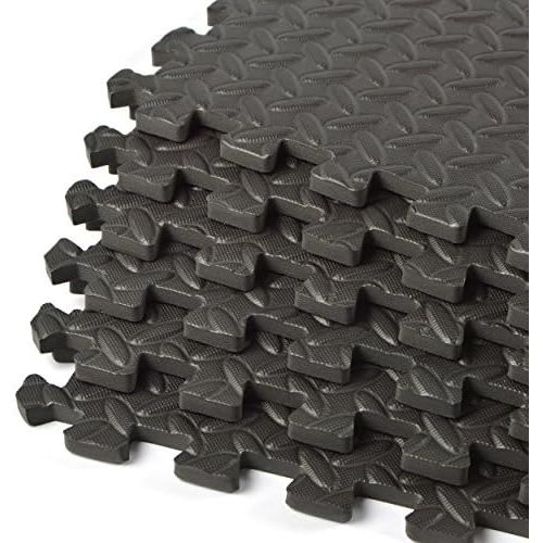  [아마존베스트]Apollo Protective Mats Set of 6, 60 x 60 x 1.2 cm, Non-slip Training Mats, High Quality EVA Foam Mats Includes Edge Pieces Insulating Floor Protector Mat Puzzle Mat for Sports, Yog