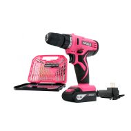 Apollo Tools DT4937 Powerful 10.8 V Lithium-Ion Cordless Drill with 30 Piece Drill Bit Set, Red