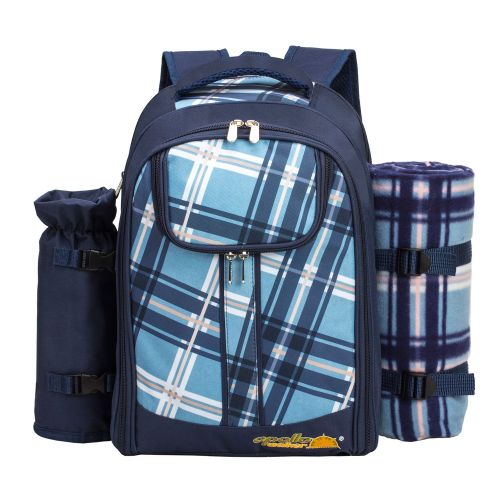  Apollo walker apollo walker TAWA Picnic Set Backpack for 4 with Cooler Compartment,Detachable Bottle/Wine Holder Including Large Picnic Blanket(45x 53) for Picnic Family and Lovers Gifts,Outdoor