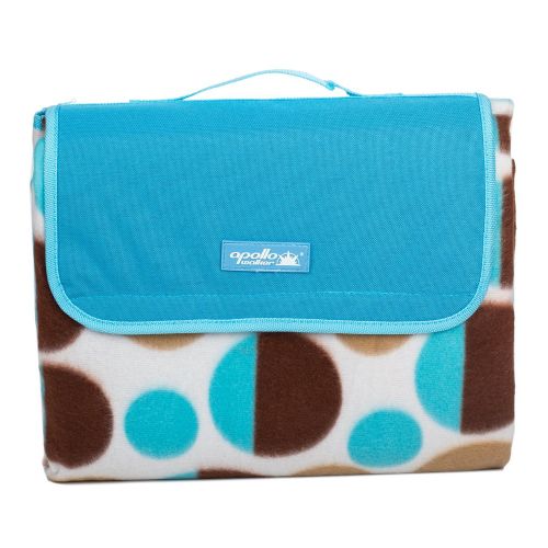  Apollo walker apollo walker Extra Large Picnic Blanket Tote 80x 60 with Waterproof Backing for Outdoor Picnic Camping(Blue)