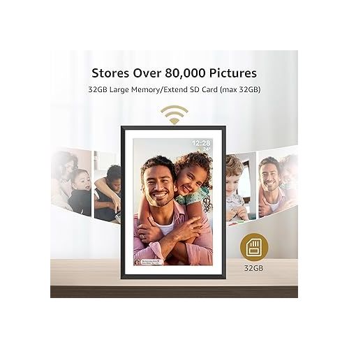  ApoloSign Digital Picture Frame 10.1 inch, Frameo Digital Photo Frame, WiFi Electronic Frame with 32GB Storage, 1280x800 HD IPS Touch Screen, Auto-Rotate, Slideshow, Share Photos/Videos Instantly