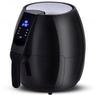 Apontus 1500 W 4.8 Quart Electric LCD Touch Screen Timer Air Fryer - Black